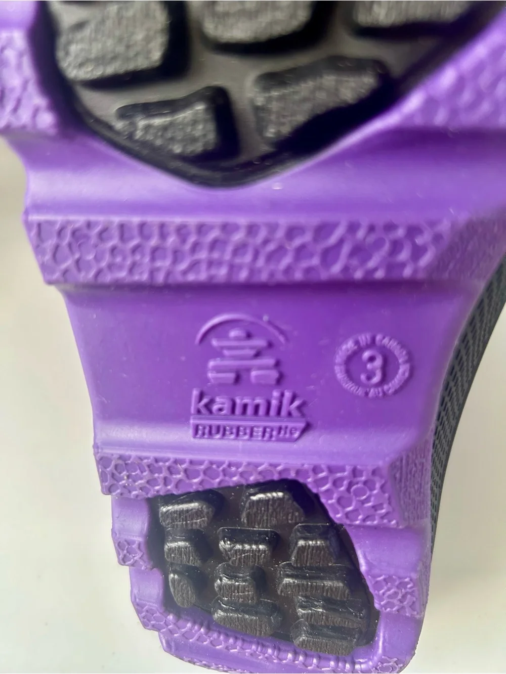Kamik Purple Quilted Kids Waterproof Winter Boots with Faux Fur Cuff